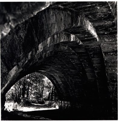 Roadway Underpass of Stone Arch RR Bridge No Info