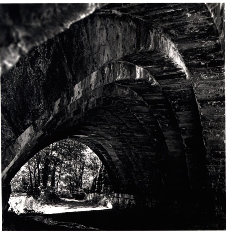Roadway Underpass of Stone Arch RR Bridge No Info