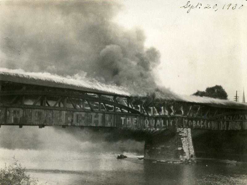Covered Bridge — Fourth St Bridge fire