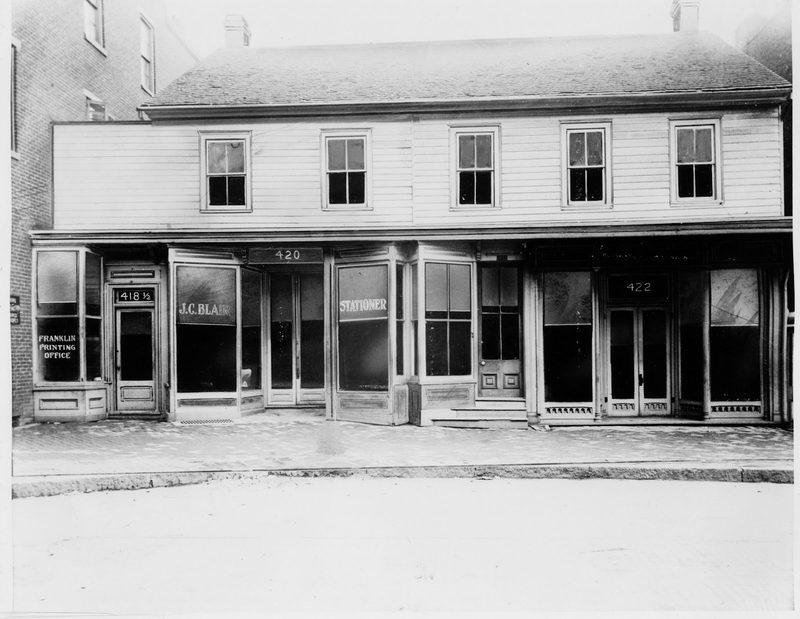 J.C. Blair's original store location at 418-422 Penn. See B08.01a for information on the origin of this photo.